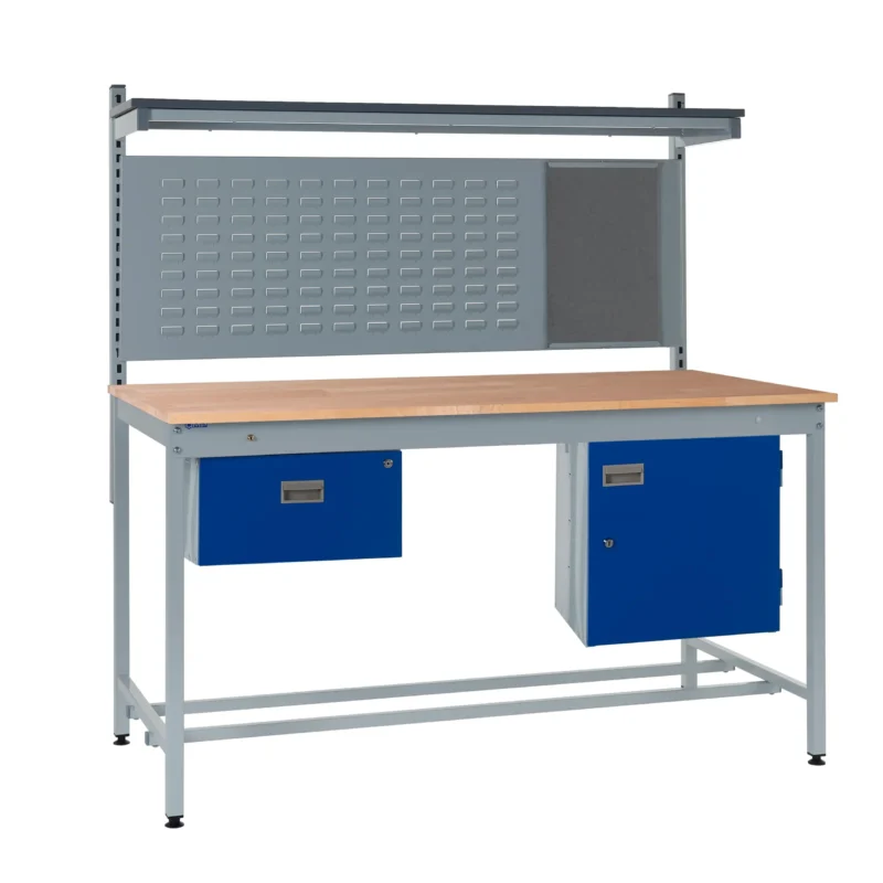 QMP Express Square Tube Workbench - Kit C Beech Top