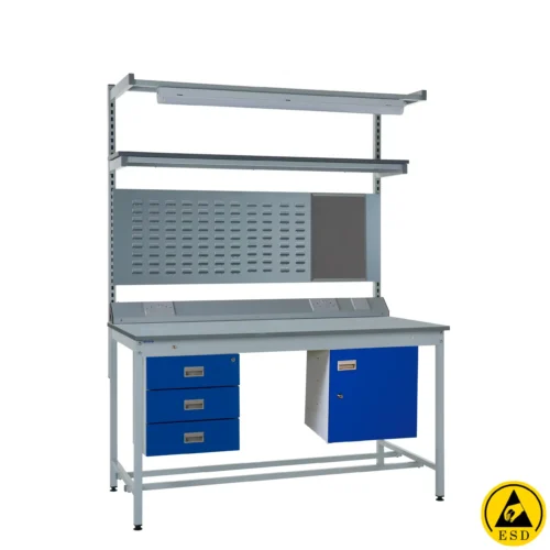 QMP Express Square Tube ESD Workbench - Kit F