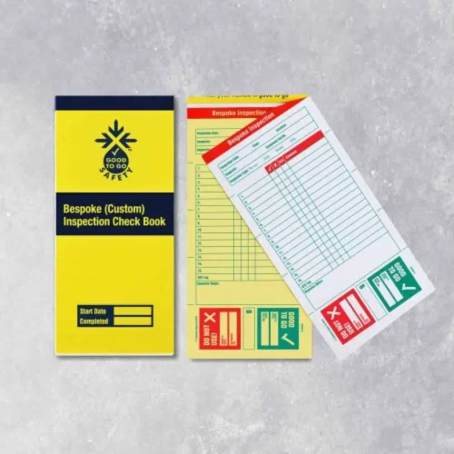 Good to Go bespoke inspection checklist with 25 duplicate carbon retention check forms