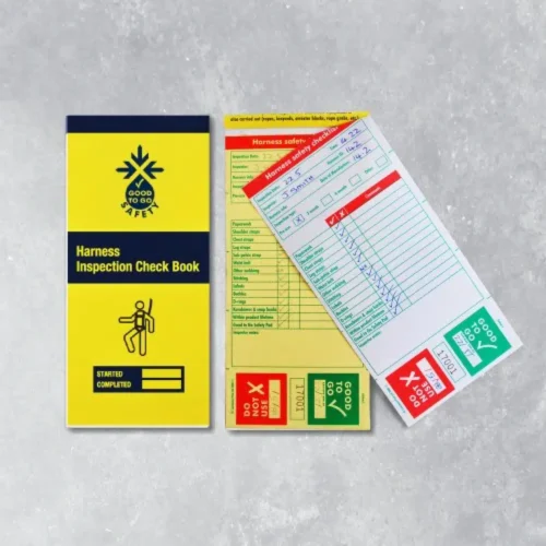 Good to Go harness inspection checklist with 25 duplicate carbon retention check forms