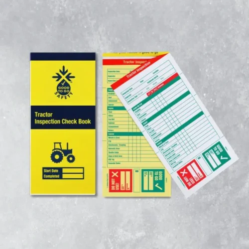 Good to Go tractor inspection checklist with 25 duplicate carbon retention check forms