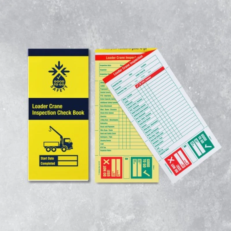 Loader Crane Inspection Check Book - 25 Checklists