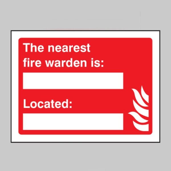 The Nearest Fire Warden Is (Space for Details) - Safety Signs