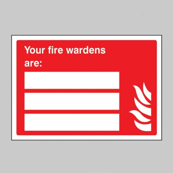 Your Fire Wardens Are (Space for 3 People) - Safety Signs