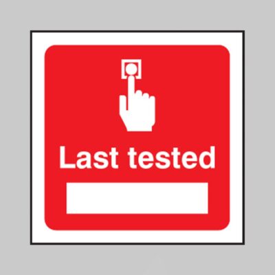 Last Tested - Safety Signs