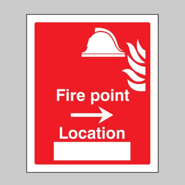 Fire Point Arrow Right Location - Safety Signs