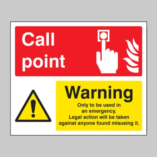 Fire Alarm Warning - Only to be Operated in Emergency - Safety Signs