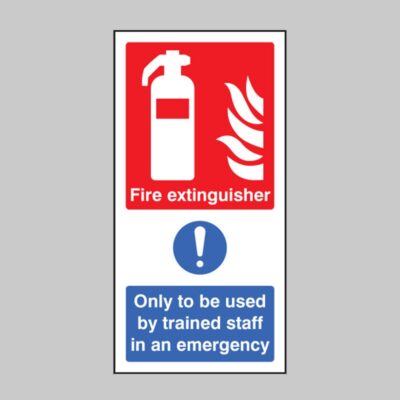 Fire Extinguisher Only to be Used By Trained Staff in Emergency - Safety Signs