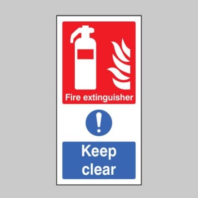 Fire Extinguisher Keep Clear (Multi Message) - Safety Signs