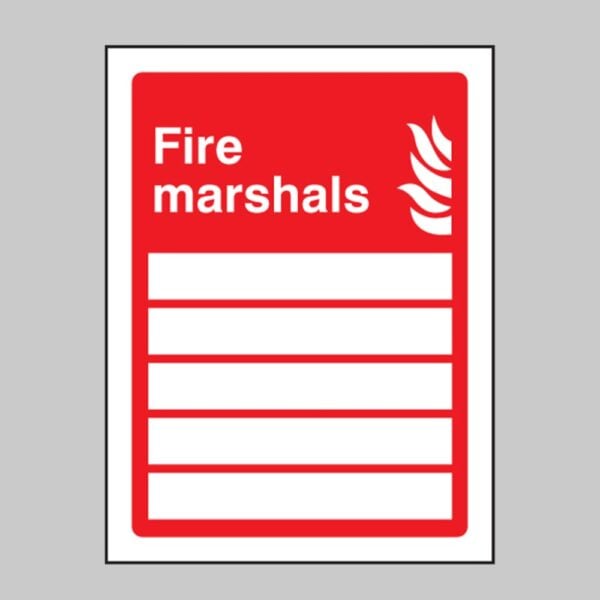 Fire Marshals (Space for 5 People) - Safety Signs