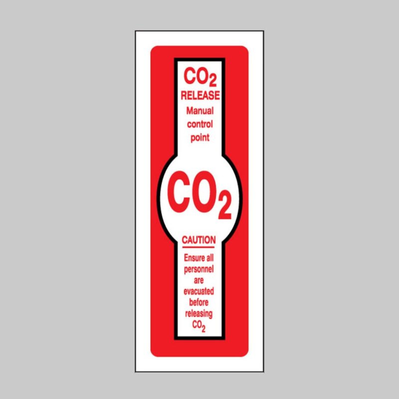 Co2 Release Manual Control Point - Safety Signs