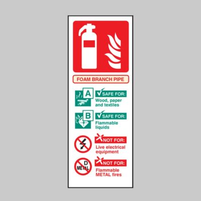 Foam Branchpipe Identification - Safety Signs