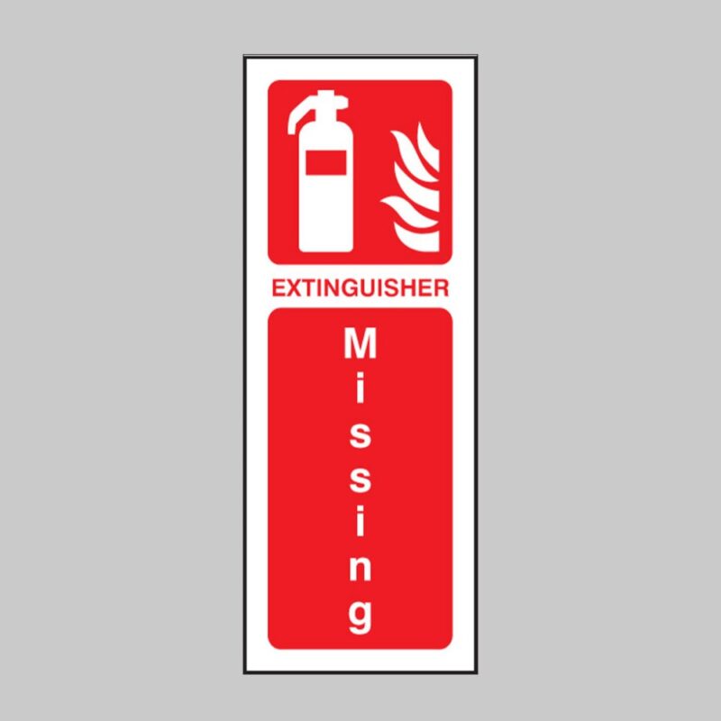 Extinguisher Missing - Safety Signs