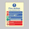 EEC Fire Action (Manual Call 999) - Lift in Building - Safety Signs