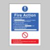 General Fire Action (No Lift in Building) - Safety Signs