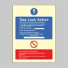 Gas Leak Action - Safety Signs