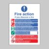 Fire Action - Auto Brigade - Lift (English, French, German) - Safety Signs