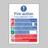 Fire Action - Call Brigade - Lift (English, French, German) - Safety Signs
