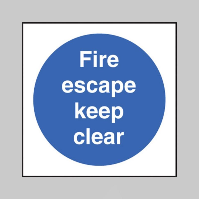 Fire Escape Keep Clear - Safety Signs