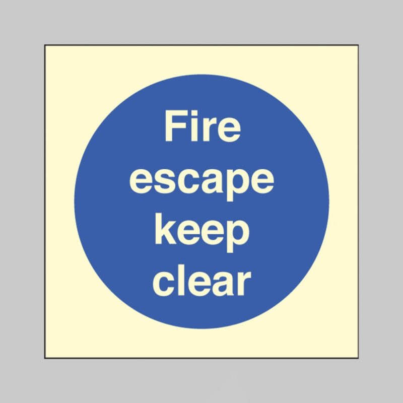 Fire Escape Keep Clear - Safety Signs