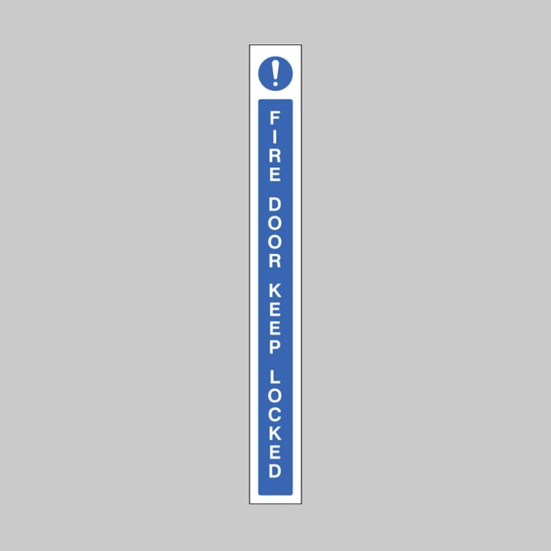 Fire Door Keep Locked - Door Edge Sign - Safety Signs