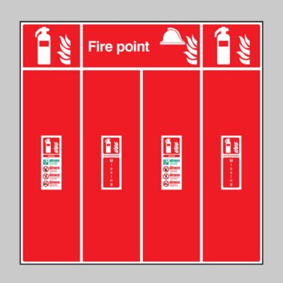 Fire Extinguisher Location Board - Double - Safety Signs