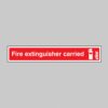 Fire Extinguisher Carried - Window Sticker - Safety Signs