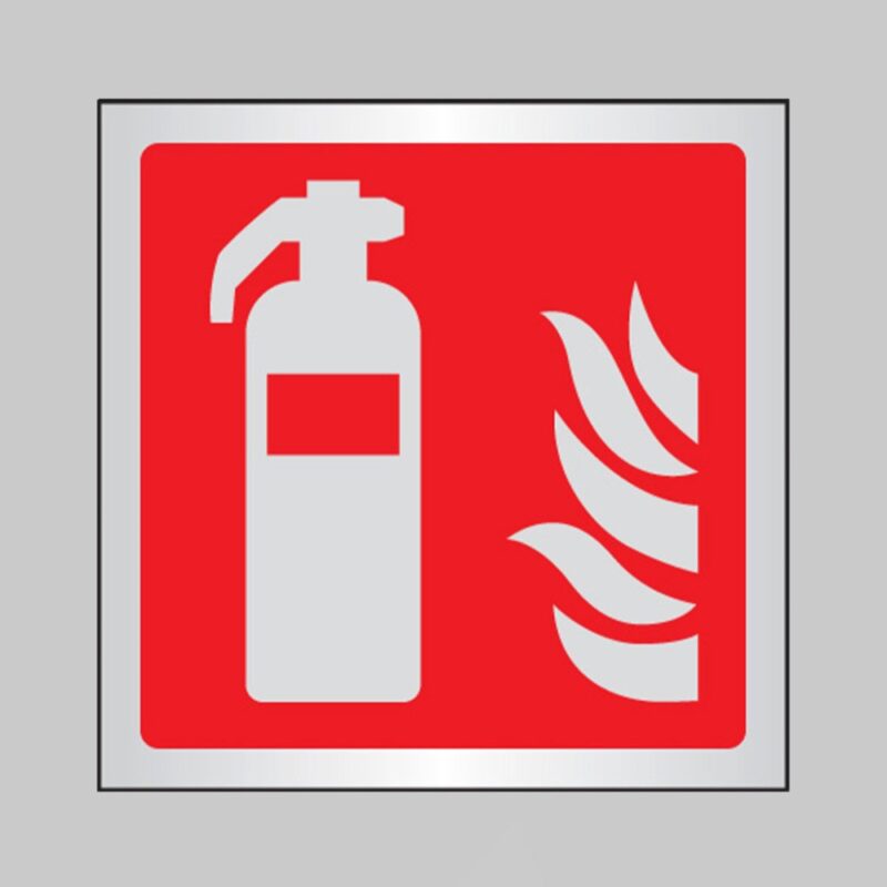 Fire Extinguisher Symbol - Safety Signs Aluminium