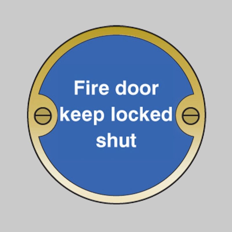 Fire Door Keep Locked Shut - Deluxe Safety Signs