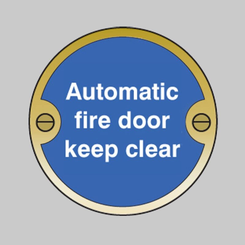 Automatic Fire Door Keep Clear - Deluxe Safety Signs