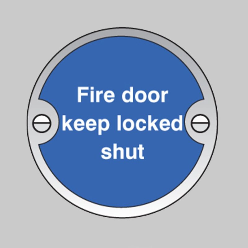 Fire Door Keep Locked Shut - Deluxe Safety Signs