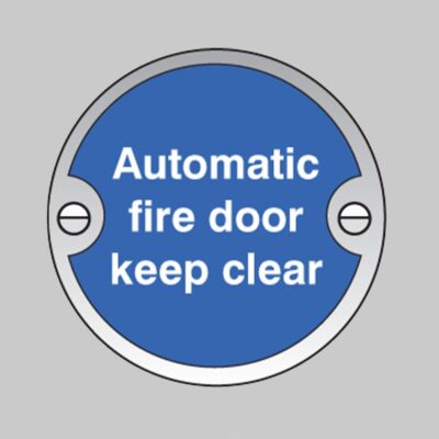 Automatic Fire Door Keep Clear - Deluxe Safety Signs