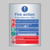 EEC Fire Action (Manual Call 999) - Lift in Building - Safety Signs