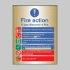 EEC Fire Action (Manual Call 999) - Lift in Building - Safety Signs