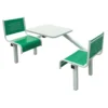 QMP Spectrum Canteen Seating - Table & Chairs - 2 Seater - Green