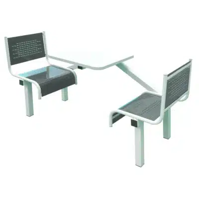 Hse Store Homepage 220 Qmp spectrum canteen seating - table & chairs - 2 seater - dark grey