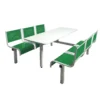 QMP Spectrum Canteen Seating - Table & Chairs - 6 Seater Double Entry Unit - Green