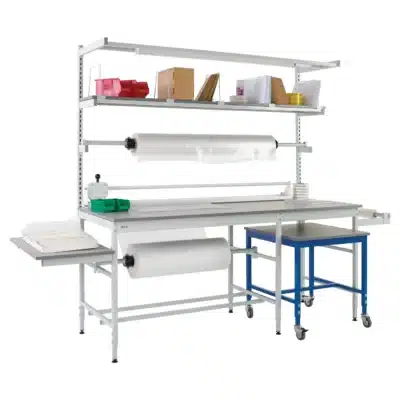 Qmp pack tek dual workbench - packing station kit 3