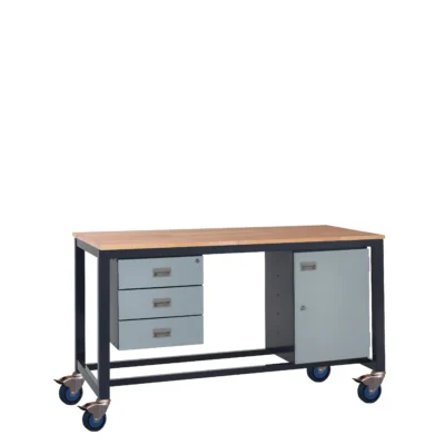 QMP Mobile Heavy Duty Workbench - Kit B - Beech