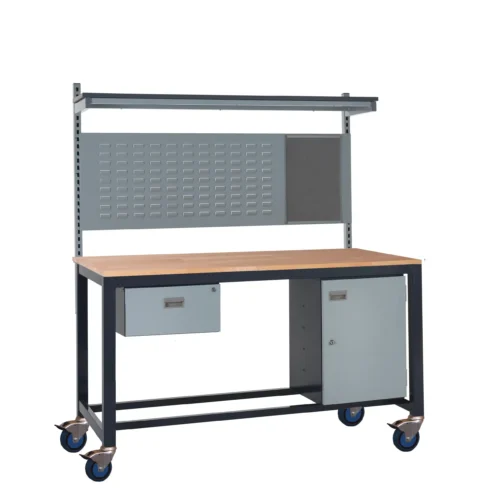 QMP Mobile Heavy Duty Workbench - Kit C - Beech