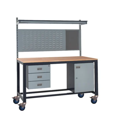 QMP Mobile Heavy Duty Workbench - Kit D - Beech