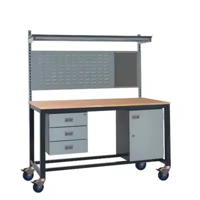 QMP Mobile Heavy Duty Workbench - Kit D - Beech