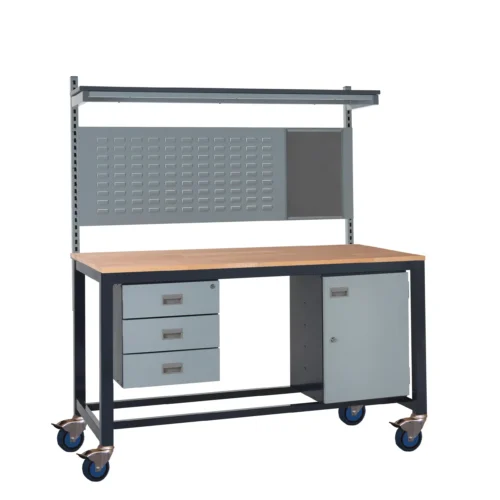 QMP Mobile Heavy Duty Workbench - Kit D - Beech