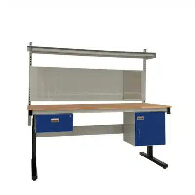QMP Premium Electric Height Adjustable Workbench – Kit C - Beech