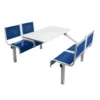 QMP Spectrum Canteen Seating - Table & Chairs - 4 Seater Single Entry Unit - Blue