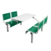 QMP Spectrum Canteen Seating - Table & Chairs - 4 Seater Single Entry Unit - Green