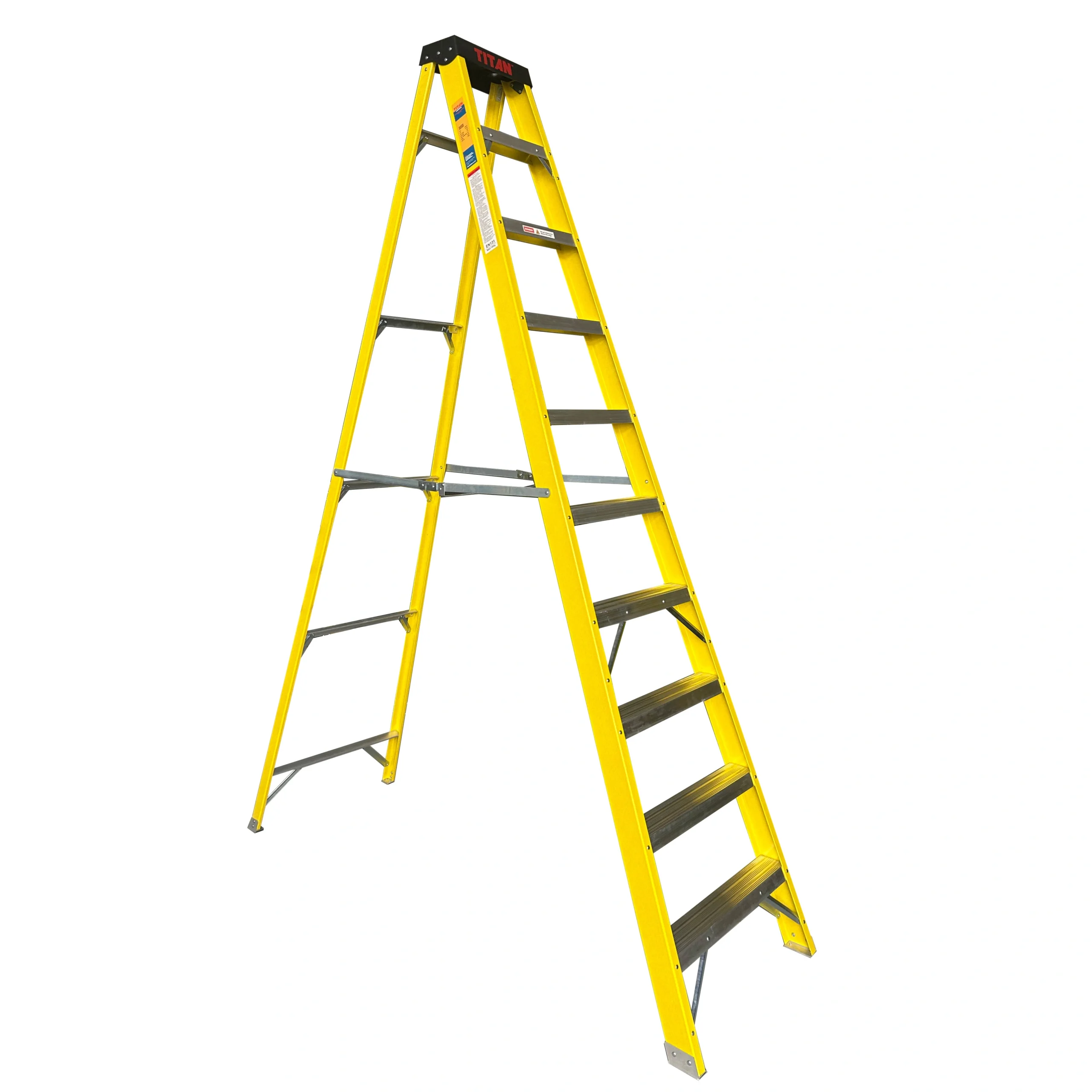 Titan Fibreglass Swingback Step Ladder - Tngfhs Series 5 Titan fibreglass swingback step ladder - tngfhs series