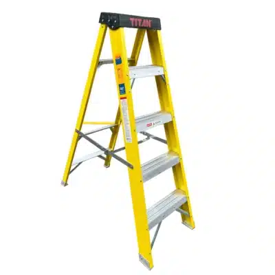 Titan Fibreglass Swingback Step Ladder - TNGFHS Series