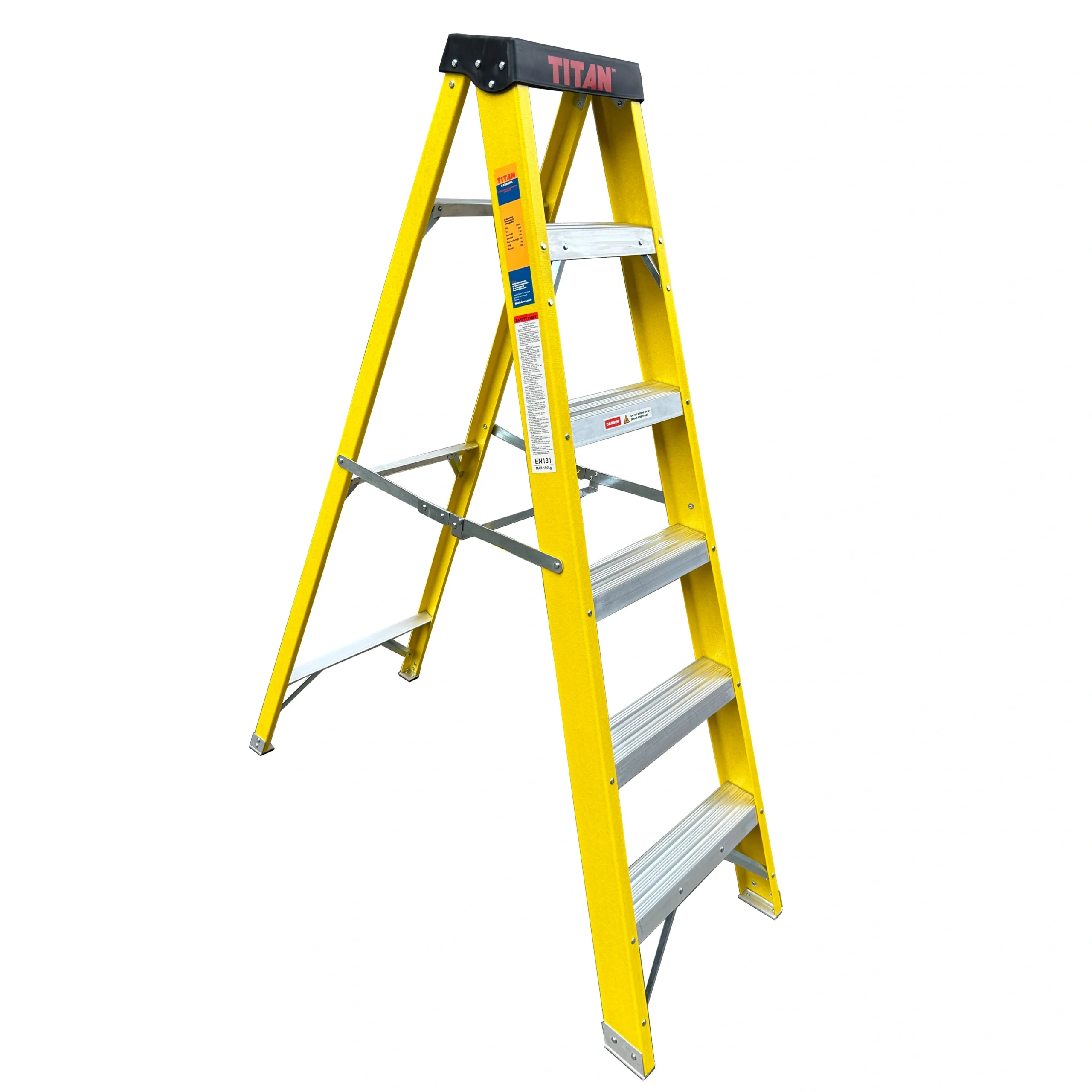 Titan Fibreglass Swingback Step Ladder - Tngfhs Series 7 Titan fibreglass swingback step ladder - tngfhs series