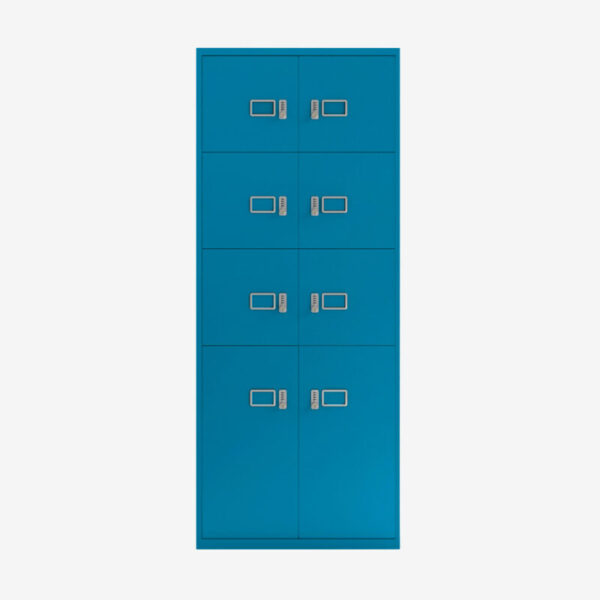 Bisley LateralFile Lodge - 8 Door Locker Bank - 800W Steel